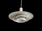Fantastische vintage Scandinavische lamellen hanglamp, Ophalen of Verzenden, Gebruikt, Metaal, Minder dan 50 cm