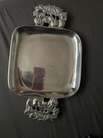 Vintage Schaal/Dienblad met Decoratieve Handvatten, Antiek en Kunst, Ophalen of Verzenden