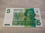 UNC biljet 5 gulden Vondel 1973, oudste type wigv. snijteken, Ophalen of Verzenden, 5 gulden