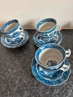 Te koop: 6 kop en schotel blue willow perfecte staat, Antiek en Kunst, Ophalen