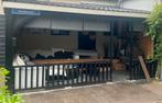 Veranda 3 meter diep en 530 lang met dakpan platen, Tuin en Terras, Tuinhekken en Hekwerk, Ophalen, Gebruikt, Hout