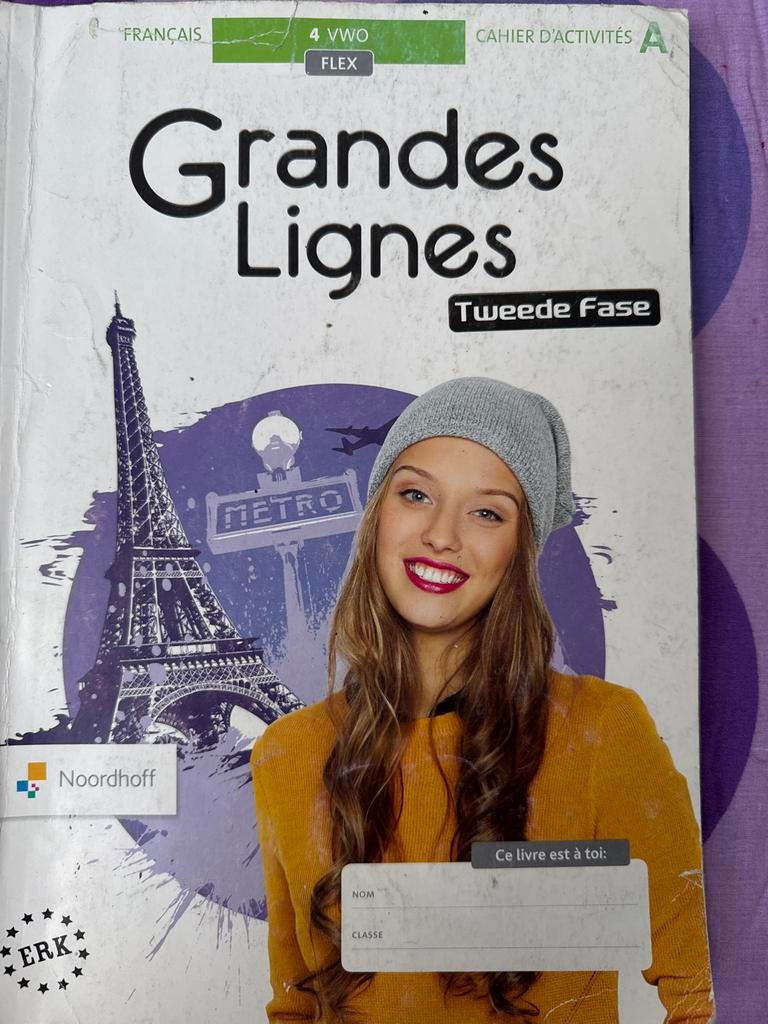 Grandes Lignes Tweede Fase - Frans boek 4 VWO, Verzenden, Zo goed als nieuw, Non-fictie