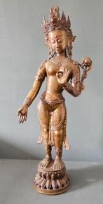 Tibetaans boeddhistisch bronzen beeld van de godin Tara, Antiek en Kunst, Ophalen of Verzenden