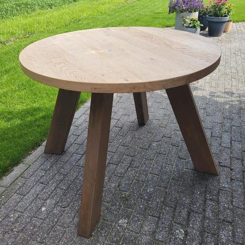 Massief eiken eettafel 100 cm, Piet Klerkx, Huis en Inrichting, Tafels | Eettafels, Zo goed als nieuw, 100 tot 150 cm, 100 tot 150 cm