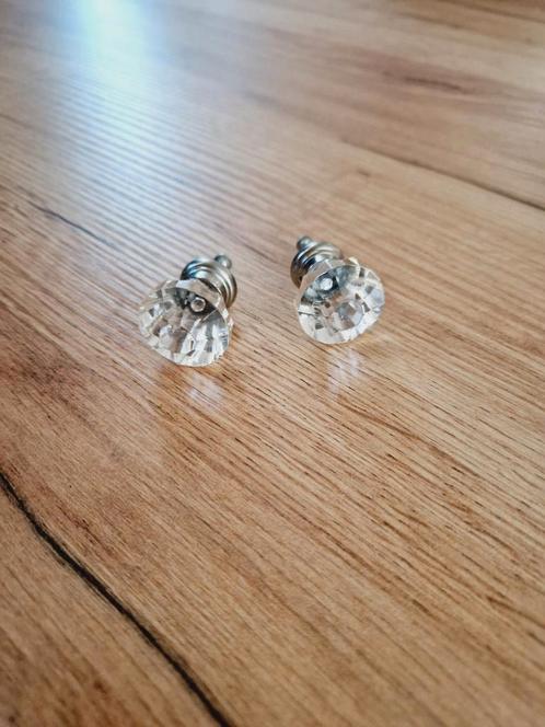 2 leuke glazen kast grepen/knoppen, Huis en Inrichting, Woonaccessoires | Overige, Gebruikt, Ophalen of Verzenden