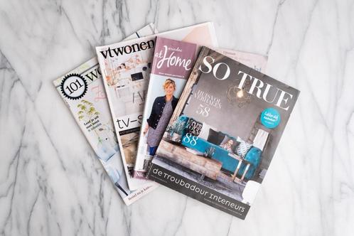 Diverse Woontijdschriften 4 Stuks, Boeken, Tijdschriften en Kranten, Gelezen, Overige typen, Ophalen of Verzenden