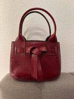 Bordeaux rood Vintage dames tas crocodile burgundy handtas, Ophalen of Verzenden, Zo goed als nieuw, Rood, Handtas