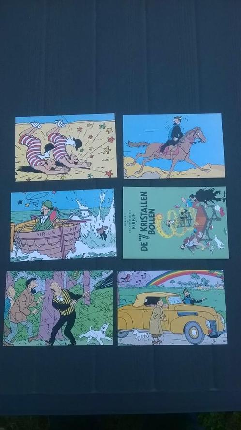 Kuifje: 6 postkaarten, Boeken, Stripboeken, Zo goed als nieuw, Meerdere stripboeken, Ophalen of Verzenden