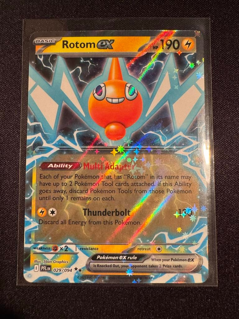 Rotom ex - Zeldzame Pokémonkaart!, Ophalen of Verzenden, Zo goed als nieuw, Losse kaart, Foil