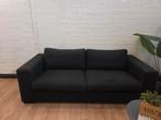 Mooie zwarte stoffen 2,5 pers bank - gereinigd, Ophalen of Verzenden, Zo goed als nieuw, Rechte bank, Vierpersoons of meer