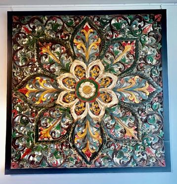 Houten Wandpaneel Bali - 150 x 150cm beschikbaar voor biedingen