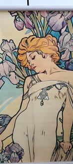 Poster hanger ALPHONSE MUCHA Jugendstil Bloemen 1900, Verzenden