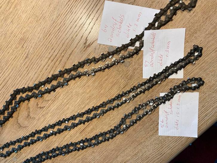 Drie kettingzagen met verschillende specificaties, Doe-het-zelf en Verbouw, Gereedschap | Machine-onderdelen en Toebehoren, Gebruikt