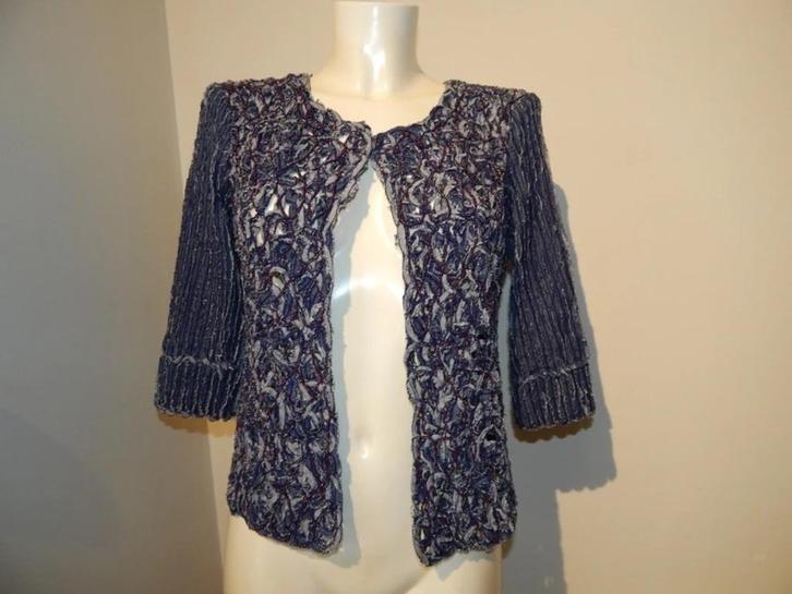 Save the Queen vest jasje open gewerkt glinster draad M, Kleding | Dames, Jasjes, Kostuums en Pakken, Zo goed als nieuw, Jasje