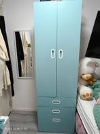 Blauwe kledingkast met lades(ikea), Ophalen, Gebruikt, Modern