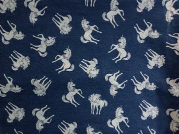 Denimstof unicorn lichte stretch