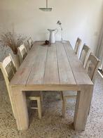 tafel met 6 stoelen, Huis en Inrichting, Tafels | Eettafels, 200 cm of meer, 50 tot 100 cm, Gebruikt, Rechthoekig