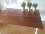 Iroko tafel - massief hout - 132 X 84 cm -, 50 tot 100 cm, 100 tot 150 cm, Gebruikt, Rechthoekig
