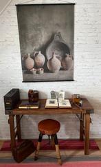 Sidetable, wand tafel, munitiekistje, dokterstas, fotoalbum, Antiek en Kunst, Curiosa en Brocante, Ophalen