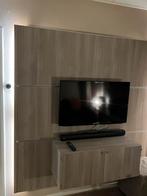 Cinewall tv wand eiken kleur met verlichting., Huis en Inrichting, Kasten | Televisiemeubels, Ophalen, 150 tot 200 cm, Zo goed als nieuw