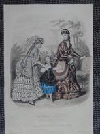 kleurenlitho uit 1869 La mode illustrée, 35 x 23 cm, Antiek en Kunst, Kunst | Litho's en Zeefdrukken, Verzenden
