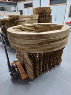 Halffabrikaat houten tafels restpartij ca. 50 stuks., 25 tot 50 mm, Plank, Ophalen, Geïmpregneerd