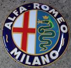 Alfa Romeo Milano emaillen reclame decoratie bord garage, Verzamelen, Merken en Reclamevoorwerpen, Reclamebord, Alfa, Ophalen of Verzenden