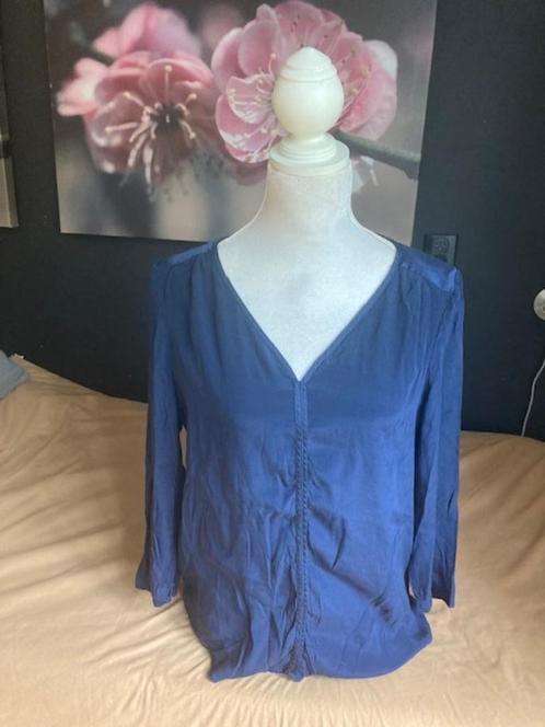 marineblauwe damestop, Kleding | Dames, Tops, Gedragen, Maat 38/40 (M), Blauw, Lange mouw, Verzenden