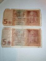Duitse 5 reichsmark biljetten 1942, Verzamelen, Militaria | Tweede Wereldoorlog, Ophalen of Verzenden, Overige soorten, Duitsland