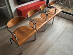 4 Effezeta Eetkamerstoelen - Italiaans design - vintage, Huis en Inrichting, Stoelen, Ophalen, Gebruikt, Bruin, Vier