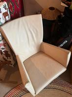 Lederen design stoel, gebroken wit, Ophalen, Gebruikt