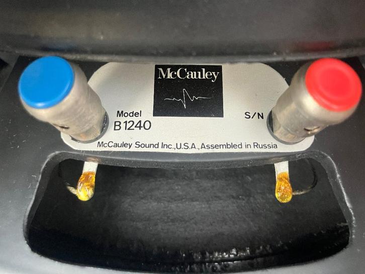 2x mccauley b1240, Audio, Tv en Foto, Luidsprekers, Zo goed als nieuw, Overige typen, 120 watt of meer, Overige merken, Ophalen
