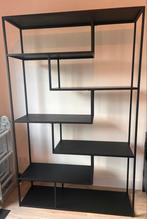 Zwarte Metalen Vakkenkast Noor 120x190cm, Huis en Inrichting, Kasten | Boekenkasten, Ophalen, Met plank(en), Gebruikt, 100 tot 150 cm