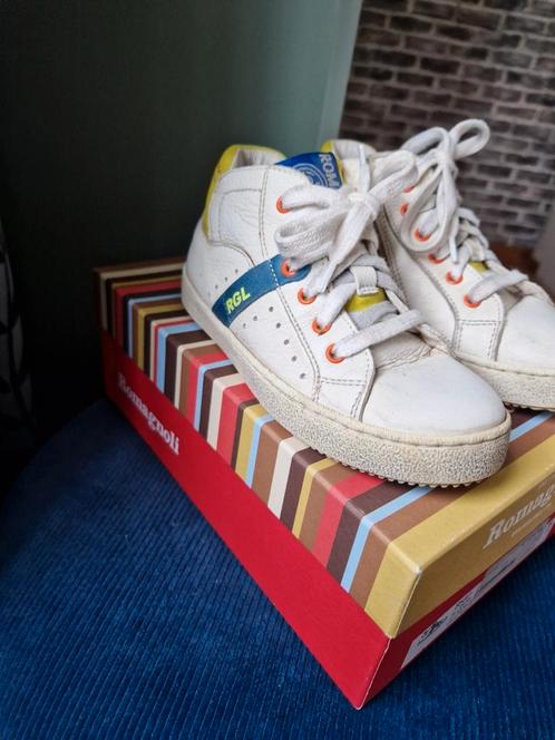 Romagnoli witte leren sneakers maat 28 met doos, Kinderen en Baby's, Kinderkleding | Schoenen en Sokken, Gebruikt, Schoenen, Ophalen of Verzenden