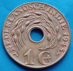 Nederlands-Indië 1 cent - 1945 P UNC, Postzegels en Munten, Munten | Nederland, Koningin Wilhelmina, 1 cent, Losse munt, Verzenden