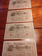 Duits briefgeld 1000 Mark ,mooie gave exemplaren, Postzegels en Munten, Ophalen of Verzenden