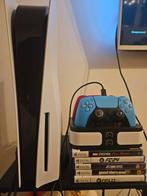 Playstation 5 2contollers en oplaadstation met 4games., Ophalen of Verzenden, Zo goed als nieuw, PlayStation 1