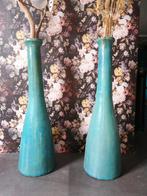 Mega grote vaas 90cm keramiek groen blauw groot hoog hoge, Huis en Inrichting, Woonaccessoires | Vazen, Ophalen, Blauw, Aardewerk of Porselein