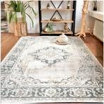 Vintage medallion - luxe creme xl vloerkleed - fotoshoot, Ophalen, Crème, 200 cm of meer, Zo goed als nieuw