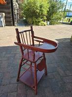 Vintage Houten poppenstoel met Eetblad, Ophalen, Gebruikt, Meegroeistoel