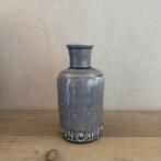 Handmade vaas kruik fles grijs kruikje karaf fles 20 cm hoog, Huis en Inrichting, Woonaccessoires | Vazen, Overige kleuren, Ophalen of Verzenden