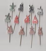 Verzameling Molen speldjes plastic, Verzamelen, Gebruikt, Niet vindbaar, Niet vindbaar, Speldje of Pin