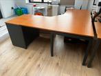 Hoekbureau met ladeblok bijzettafel, Ophalen, In hoogte verstelbaar, Gebruikt, Bureau