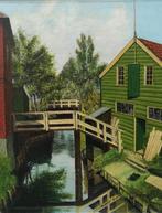 Zaandam, Pantepad. Sign. Olie/doek. 48/58 cm., Antiek en Kunst, Ophalen