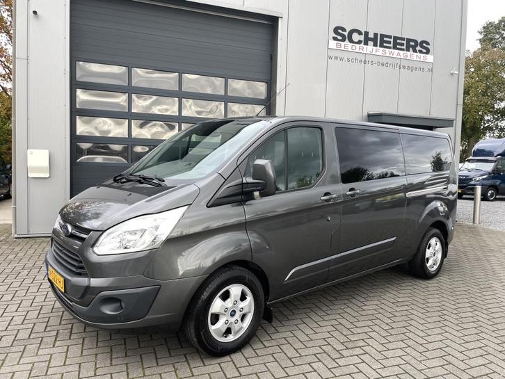 Ford Transit Custom 2.0 TDCI 130PK L2 DC Limited | airco | n, Auto's, Bestelauto's, Bedrijf, ABS, Achteruitrijcamera, Adaptieve lichten