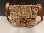 Rivièra Maison rieten tas met leren details, Ophalen, Zo goed als nieuw, Beige, Handtas