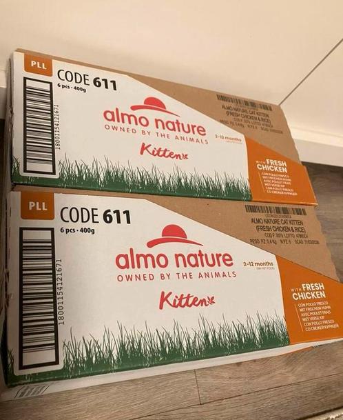 12 x Almo Nature kitten voer brokjes smaak fresh chicken, Dieren en Toebehoren, Dierenvoeding, Kat, Ophalen of Verzenden