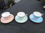 3x thee kop en schotel Tuscan fine English bone China, Ophalen, Zo goed als nieuw, Kop en/of schotel