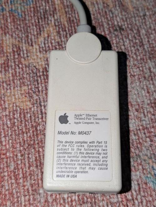 Apple Ethernet Twisted-Pair Transceiver - M0437, Computers en Software, Vintage Computers, Ophalen of Verzenden