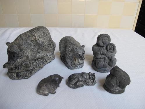 wolf beeld beren eskimo, Antiek en Kunst, Kunst | Beelden en Houtsnijwerken, Ophalen of Verzenden